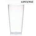 thumbnail image 1 of Trianu 12Pcs Clear Plastic Glasses Drinking Cups Dishwasher Safe BPA-free for Indoor Outdoor Use, 9 oz, 1 of 9