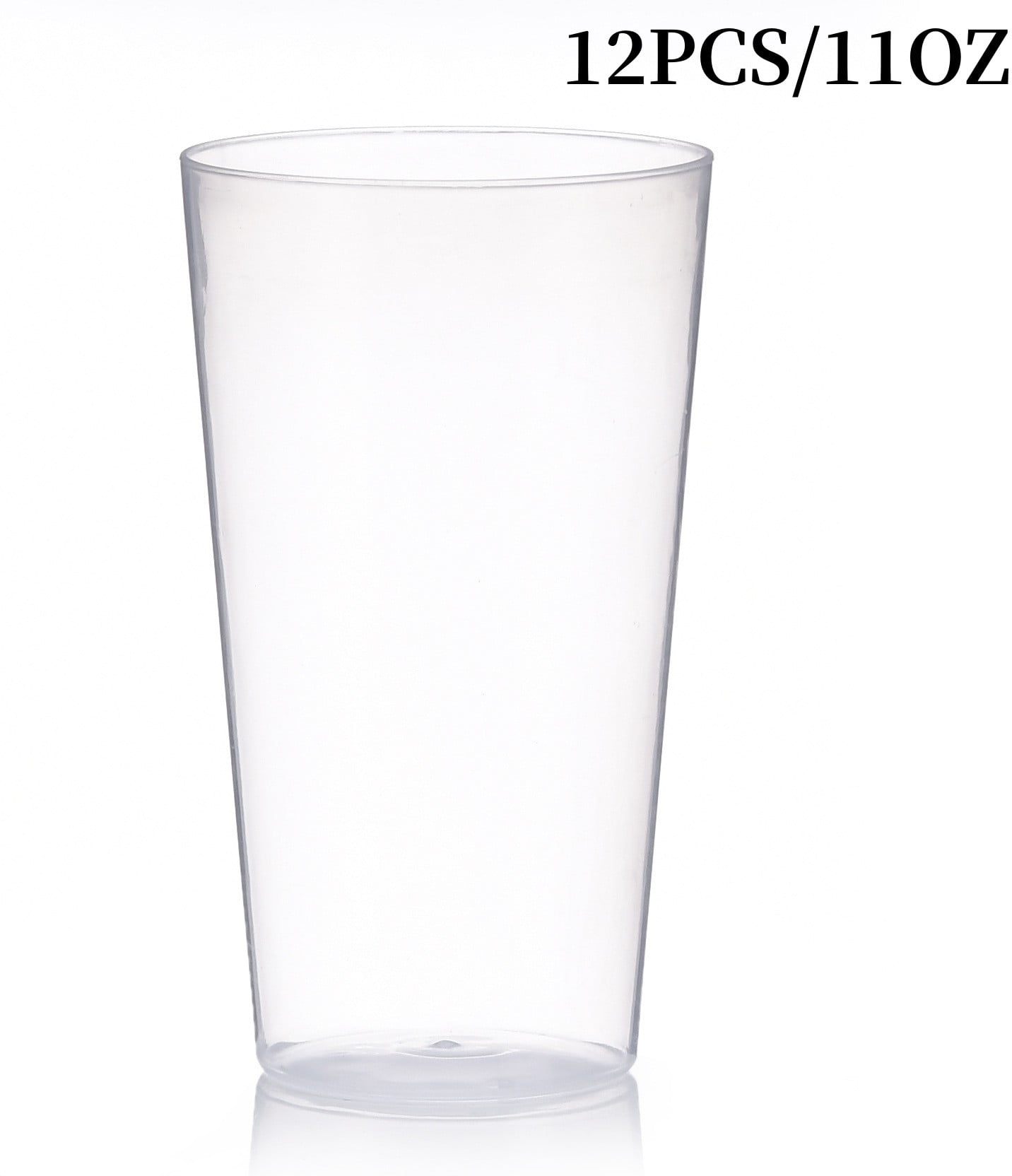 Trianu 12Pcs Plastic Tumblers Drinking Glasses 11oz Plastic Cups for