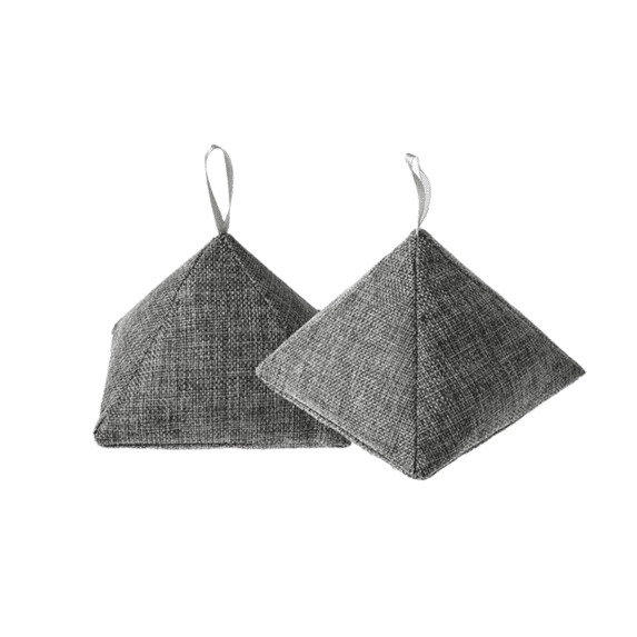 Trianu 2 Pack Naturally Activated Bamboo Charcoal Air Purifying Bags Natural Home Deodorizer Bags Charcoal Bags Odor Absorber for Pets Odor Eliminator & Moisture Absorber Air Freshener Bags, 200g Each