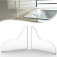 thumbnail image 1 of Trianu 2 Pack Shower Splash Guard, Self- Adhesive Transparent Shower Water Guard, Bath Corner Water Splash Guard to Keep Water in Shower, Tub Splash Guard, 1 of 7