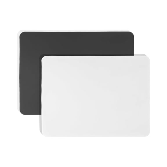 Trianu 2 Pack Silicone Mat Large Silicone Sheets for Crafts, Liquid, Resin Jewelry Casting Molds Mat, Silicone Placemat (15.7 x 11.8 inch, Black and White)