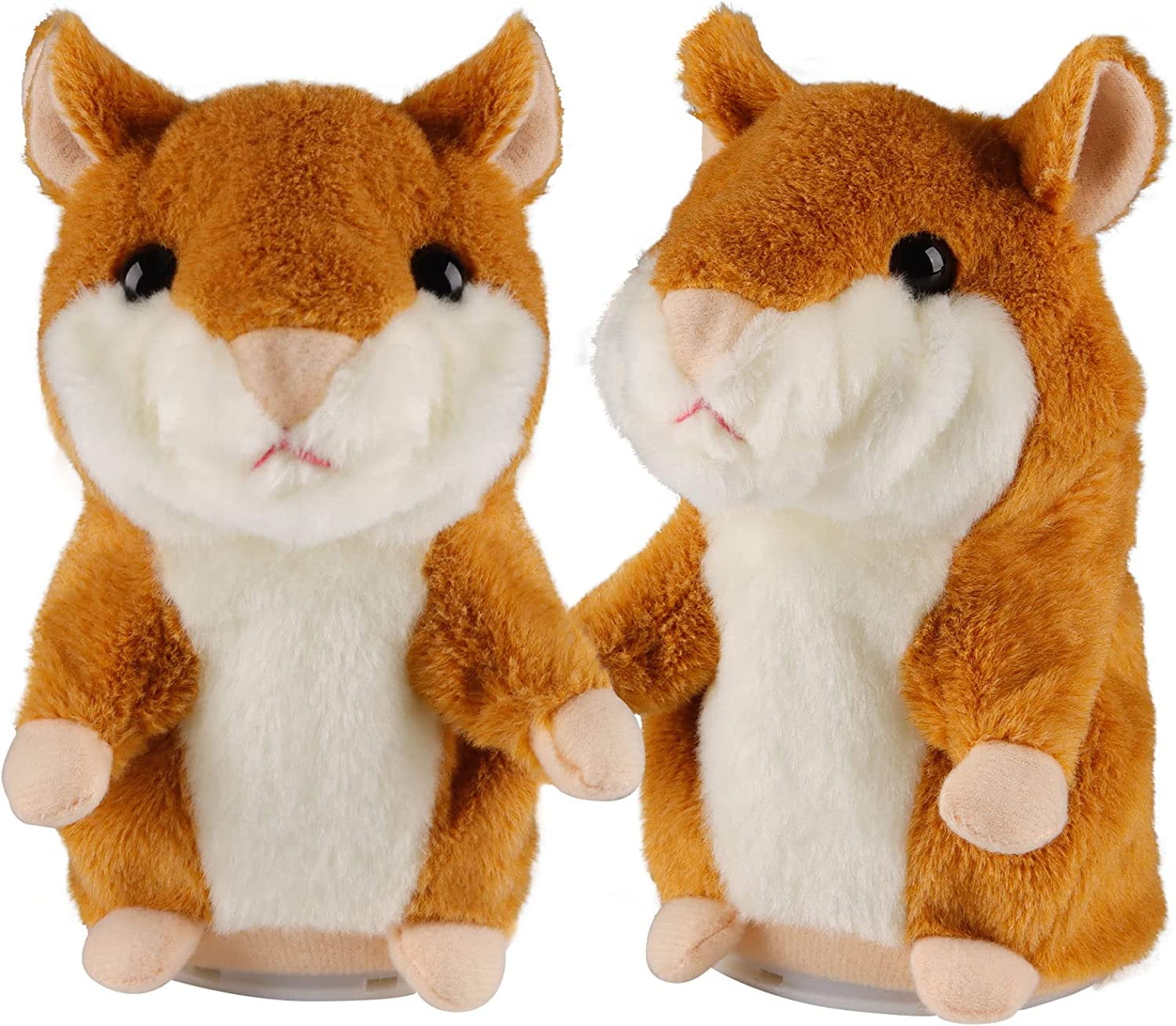 Trianu 2 Pack Toddlers Toys for 2 3 Year Old Talking Hamster Repeats What You Say, Talking Interactive Toy Repeating Birthday Gift, Kids Toys for Boys Girls Gifts for 1.5+ Year Old Kids, Baby, Child,