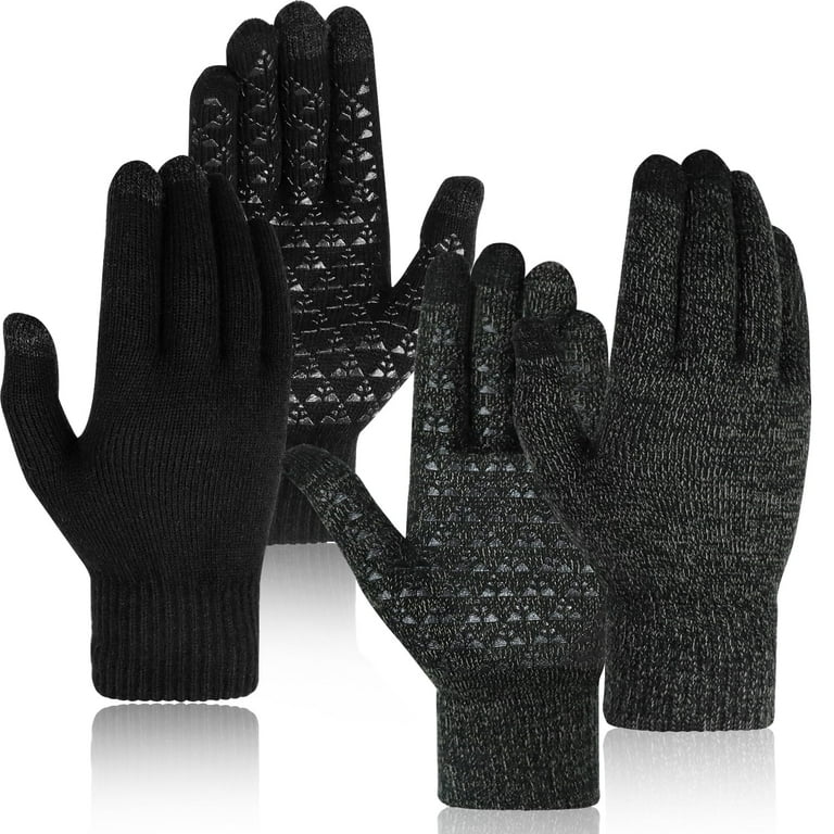 Trianu Pairs Winter Gloves Touchscreen Gloves for Men and Women