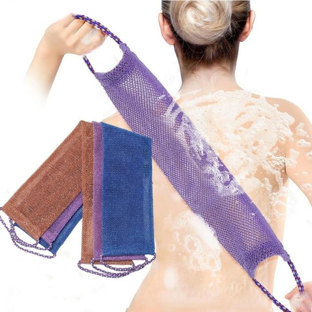 Trianu 3 Pack African Bathing Sponges African Back Scrubbers African