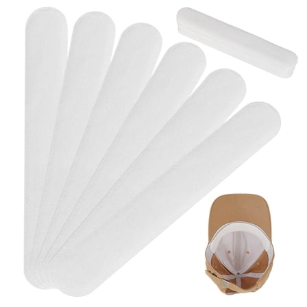 Trianu 30Pcs Hat Sweat Liner, Disposable No Sweat Hat Liner for Baseball Caps and Golf Caps , Absorbent & Stain-Resistant Liner Pad for Men and Women, Whhite
