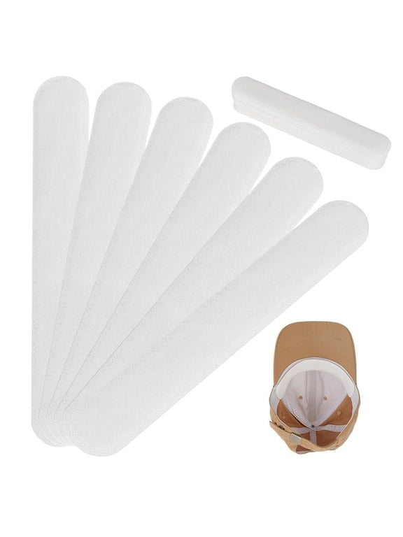 30Pcs Hat Sweat Liner, Disposable No Sweat Hat Liner for Baseball Caps and Golf Caps , Absorbent & Stain-Resistant Liner Pad for Men and Women, Whhite
