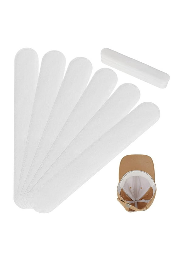 30Pcs Hat Sweat Liner, Disposable No Sweat Hat Liner for Baseball Caps and Golf Caps , Absorbent & Stain-Resistant Liner Pad for Men and Women, Whhite