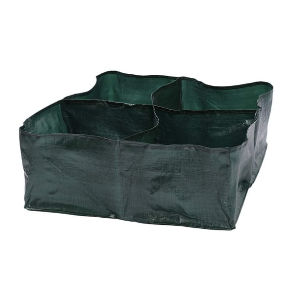 Trianu 35 Gallon Garden Raised Planting Bed, 4 Grids 23.6x23.6inch Fabric Plant Grow Bags Planter Bags for Vegetables, Gardening Grow Bags Suitable for Potato/Tomato/Flower (Green)