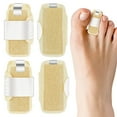 thumbnail image 1 of Trianu 4 Pack Toe Splint, Toe Straightener for Hammer Toe, Bent Toe, Claw Toe, Crooked Toe, Toe Wrap to Align and Support Toe - Beige, 1 of 8