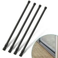 thumbnail image 1 of Trianu 4 Pcs Window Security Bars Adjustable Spring Tension Rod Sliding Glass Door Stick for Door with Rubber Tips, Extends from 21.65-35.4 inch, Black, 1 of 7