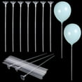 thumbnail image 1 of Trianu 40 Pcs Balloon Sticks, 12" Long Plastic Clear Balloon Sticks With Bases, Balloon Holder Sticks Balloon Weights for Tying Balloon Arch, General Celebration, 1 of 7