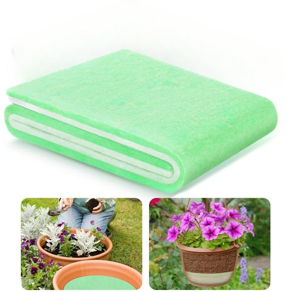 Trianu 47.2" x 11.8" Flower Pot Filler Insert, Green Plant Pot Filler Material-Lightweight Planter Drainage Material for Indoor Outdoor Gardening Plants Container