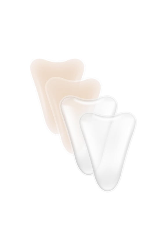 4Pcs Camel Toe Concealer, Seamless Camel Toe Hider, Camel Toe Underwear for Women, Anti Camel Toe Cover Silicone Insert (Clear and Flesh)