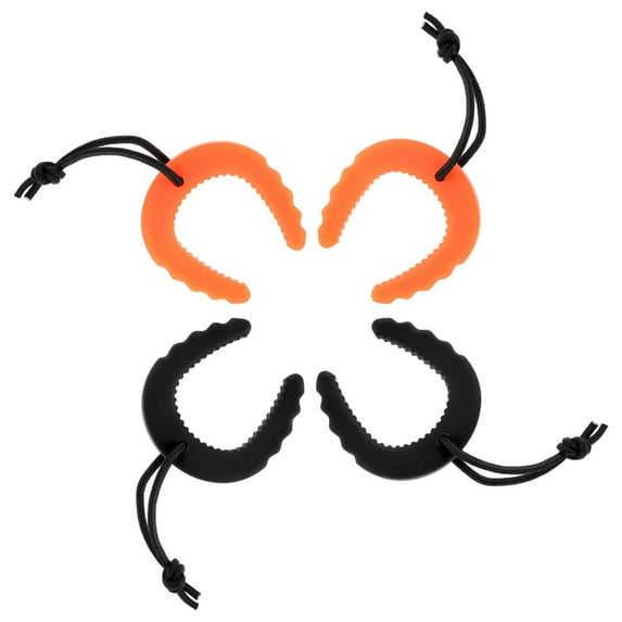 Trianu 4Pcs First Responder Door Stops, Door Stoppers Security Baby Proof Door Handle Stopper Door Finger Pinch Guard Door Jammer Stoppers for Top of Door(Black)