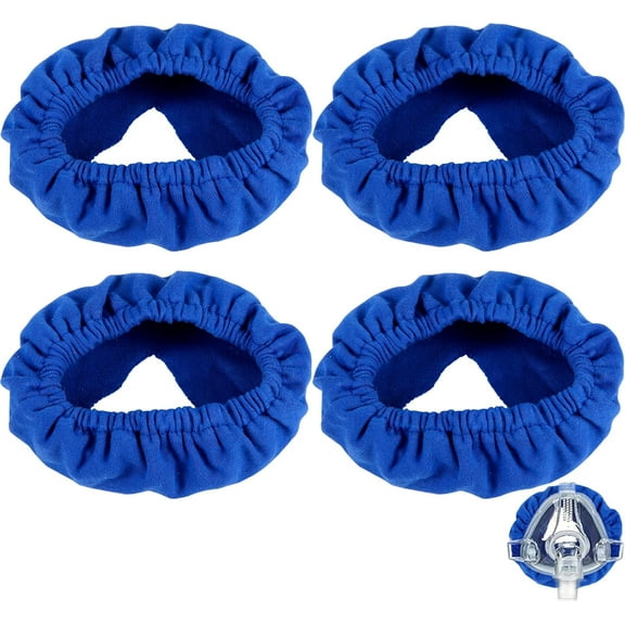 Trianu 4Pcs Mask Liners, Soft Cushion Mask Cover Compatible with F20 & F10 Mask, Nasal Masks, Mouth Masks, Most Full Face Masks Reusable Cushion Covers (Blue)