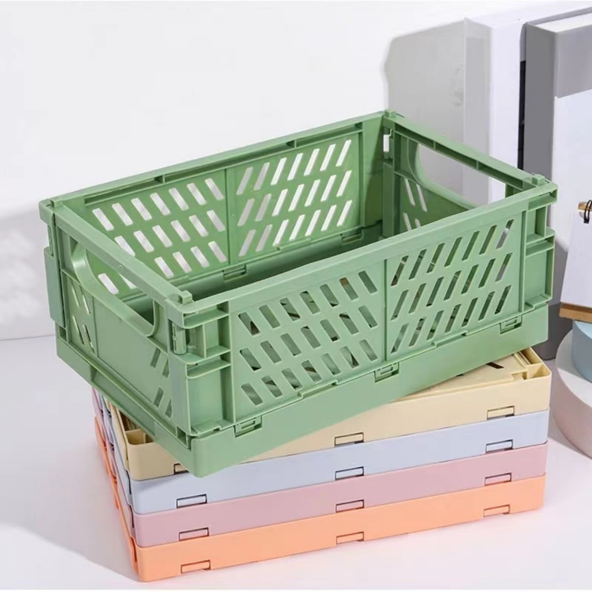 Cabilock 3 Pcs Storage Basket Organizing Basket Vegetable Crates Plastic  Basket with Handle Bathroom Organizer Portable Shelf Kid Basket Small  Plastic