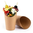 thumbnail image 1 of Trianu 50 Pcs French Fries Holder, 12 oz Kraft Paperr Charcuterie Cups Disposable, Mini Party Serving Boxes Containers for Popcorn, Appetizer, Dessert, Cheese, Wedding Food (Brown), 1 of 7