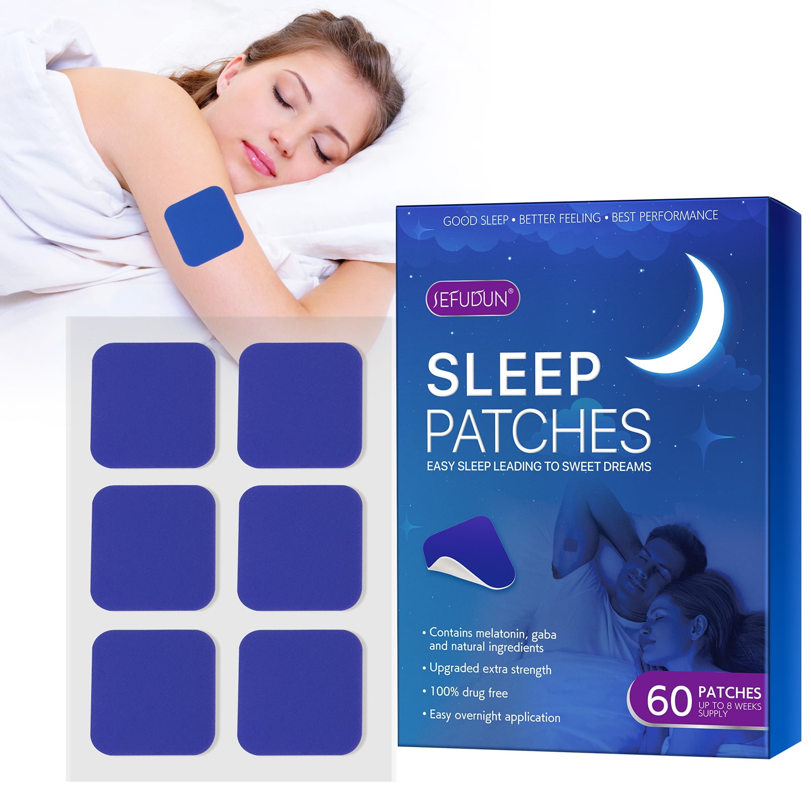 Trianu 60 Patches Sleep Patches, Sleeping Patch, Sleep Patches for Adults, Sleep Support Patches