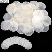 Trianu 60Pcs Round Capiz Shells, 2inch Capiz Shells with 2 Holes, Blank Shell Pendants for Wedding Home Decor Birthday Party DIY Craft Hanging