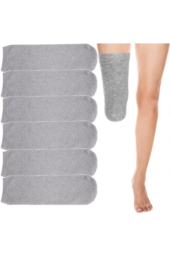 6Pcs Prosthetic Stump Shrinkers Amputee Socks 13.78 x 3.94 inch Stump Shrinker Prosthetic Limb Socks for Men and Women, Grey