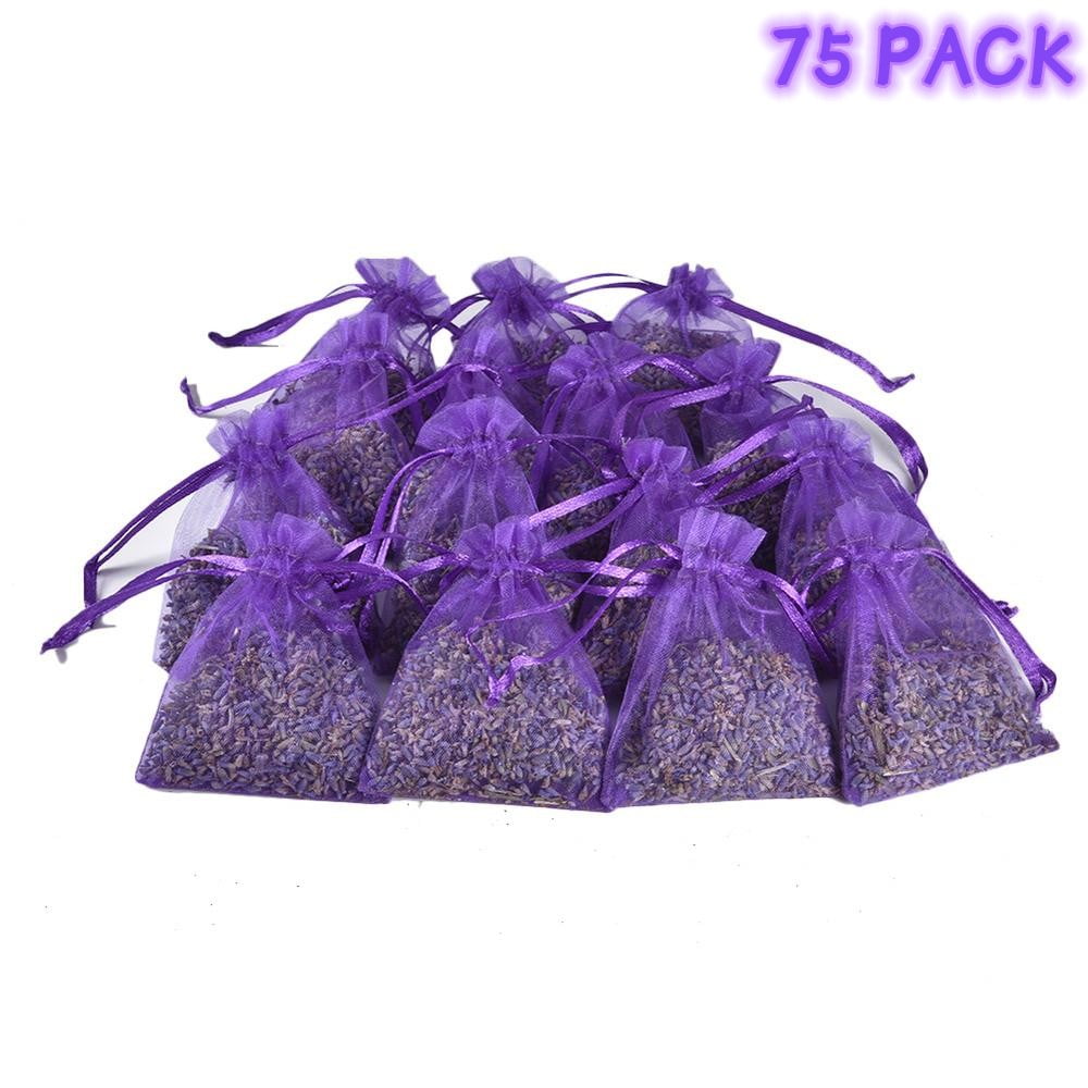 Trianu 75 Pack Lavender Sachets for Drawers and Closets Fresh Scents