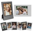 thumbnail image 1 of Trianu 8Pcs Mini Photo Picture Frame Compatible with Fujifilm Instax Mini 12 11 9 8 70 7s 90 26 Instant Camera Film, 2 x 3 inch, Black+Grey, 1 of 7
