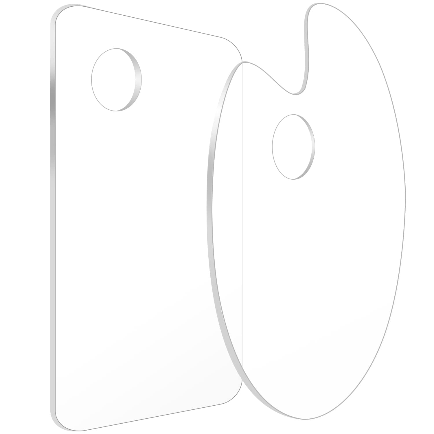 Trianu Acrylic Paint Palette Clear Paint Pallet, 2Pcs Thickened