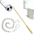 thumbnail image 1 of Trianu Alloy Universal Toilet Handle Replacement Kit Mount Toilet Tank Flush Handle with Stainless Steel Flapper Chain Side Mount Compatible with American Standard Toilet, 1 of 7