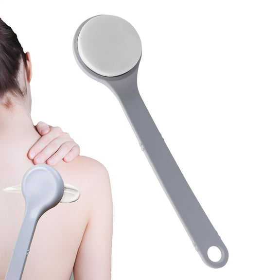 Trianu Back Applicator for Lotion, Body Oil Applicator Tool with Long Handle|Back Ointment Spreader, Body Balm Handle Tool, Anti-Slip Grip Moisturizing Oils Apply Tool for Men Women(Grey)