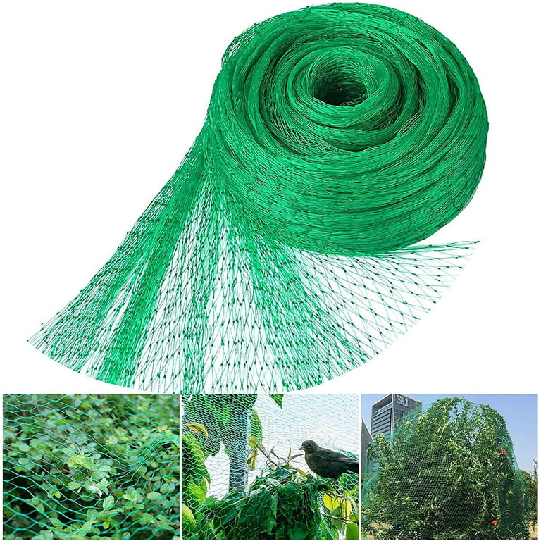 Trianu Bird Netting for Garden Protecting Vegetable Plants and Fruit Trees,  Plastic Trellis Netting for Birds, Deer, Squirrels and Other Animals, 13ft  x 20ft, Green 