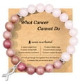thumbnail image 1 of Trianu Breast Cancer Awareness Bracelets Gifts Natural Stone Inspirational Encouragement Gifts for Women Girls, Pink, 1 of 7