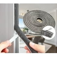 thumbnail image 1 of Trianu Brush Weather Stripping 32.8ft Weatherstripping for Sliding Windows/Glass Doors, Neat Pile Self Adhesive Seal Strip Draft Stoppers (0.35"W x 0.6"H, Grey), 1 of 7