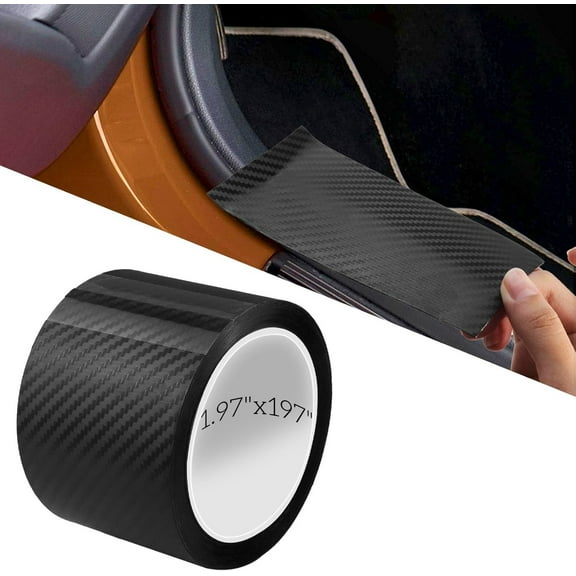 Trianu Car Door Edge Guards, 1.97" x 197" Anti-Collision Anti-Scratch Automotive Door Sill Protector, Vehicle Front Rear Bumper Side Door Trim Protection Strips for RV, SUV, Truck (Black)