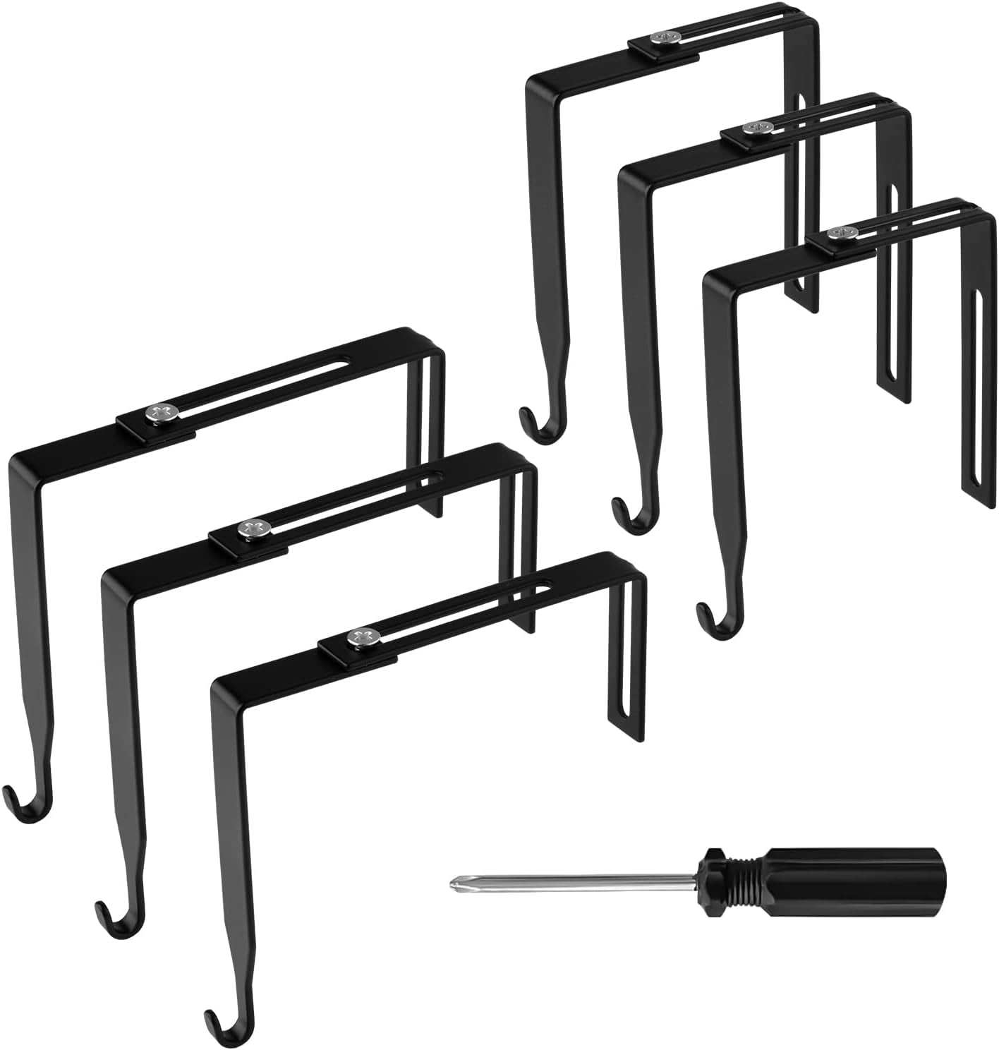 Trianu Cubicle Wall Hooks, Metal Adjustable Cubicle Hooks Hangers with