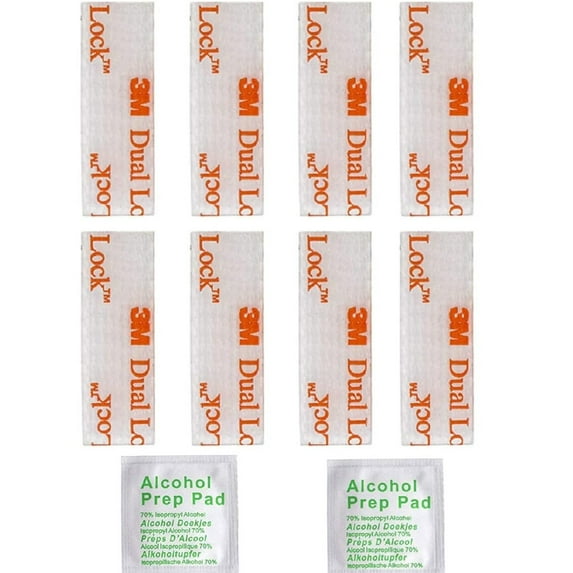 Trianu EZ Pass/I-Pass/Toll Tag Tape Mounting Kit, 8pcs (4sets) Reclosable Fastener, Glue Adhesive Dual Lock Tape Ezpass Tag Holder, with 2Pcs Alcohol Prep Pad