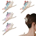 thumbnail image 1 of Trianu Enlarged Butterfly Hair Clips, 4Pcs Nonslip Bows Hair Claw Hair Accessories for Women Girls, 1 of 8