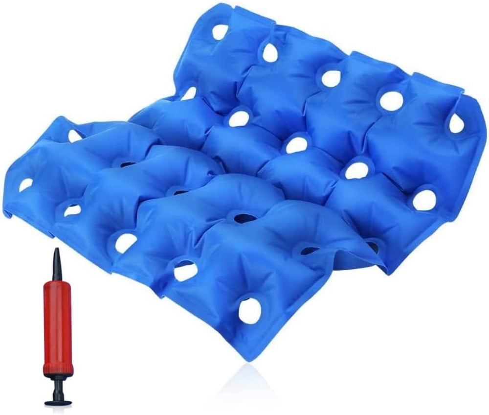 Inflatable Seat Cushion NOGIS Coccyx Seat CushionPortable Anti Bedsore Wheelchair Seat Cushion for Elderly Pressure Relief Ideal Seat Cushion for Daily Use Air Pump Included Dark Blue Walmart