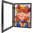 thumbnail image 1 of Trianu Kids Art Frame Kids Art Frames Front Opening Kids Artwork A4 Picture Frames Changeable Artwork Display Storage Frames for Children Drawing Crafting, Black, 1 of 8