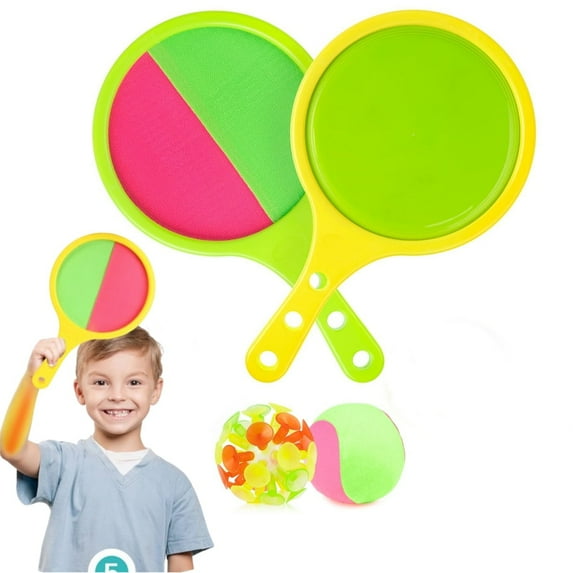 Trianu Outdoor Games, Beach Toys, Toss and Catch Ball Set, Perfect Beach Games Sets Playground Sets for Backyards Gifts, Yellow