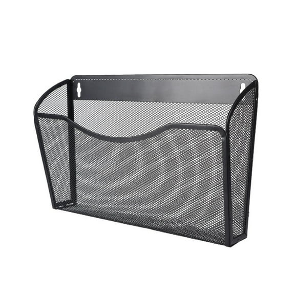 Trianu Mesh File Organizer Hanging File Organizer Vertical Wall File Organizer Holder Rack, Black