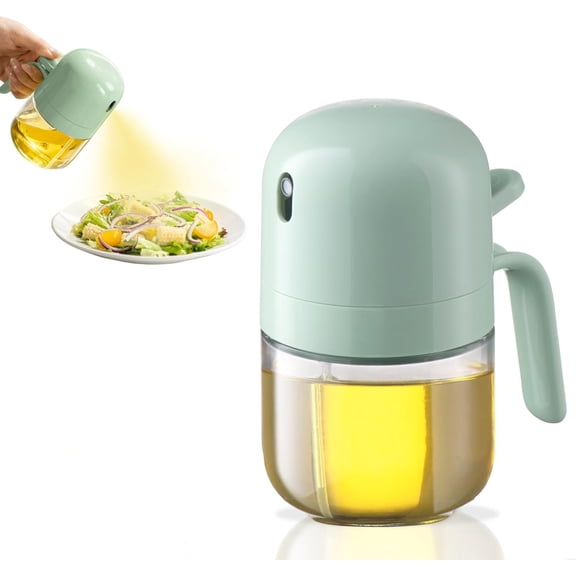 Trianu Oil Sprayer for Cooking, 10oz/300ml Olive Oil Spritzer, Oil Sprayer for Air Fryer, Salad,BBQ, Roasting, Baking, Green