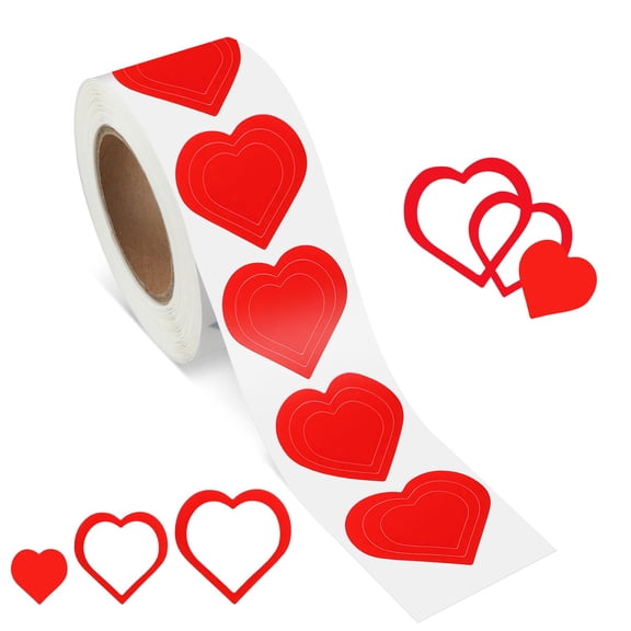 Trianu Roll of 500 Pieces Tanning Stickers for Body Sunbathing Tanning Heart Shaped Bed Stickers Self Adhesive Body Stickers for Tanning Stickers Outdoor Indoor Salon Supplies