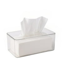 Trianu Transparent Dryer Sheet Holder, Dryer Sheet Container for Laundry Room, Clear Wipes Dispenser Holder Rectangle for Car, Office, and Home (Small)