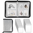 thumbnail image 1 of Trianu Travel Jewelry Organizer Transparent Jewelry Storage Book Set with Anti-oxidation Pocket Traveling Necklace Earring Organizer for Ring, Bracelets, Postcard (Black), 1 of 7