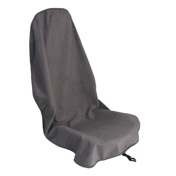 Trianu Waterproof Car Towel Seat Cover, 55" x 30" Sweating Non-Slip Premium Towel Carseat Cover Protector, Universal Soft Car Truck SUV Front Seat Cover for Gym Workout Beach Hiking (Gray)
