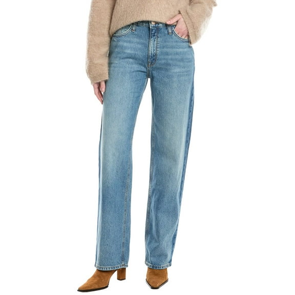 Triarchy womens Birkin Mid-Rise Shadow Indigo Straight Jean, 25, Blue