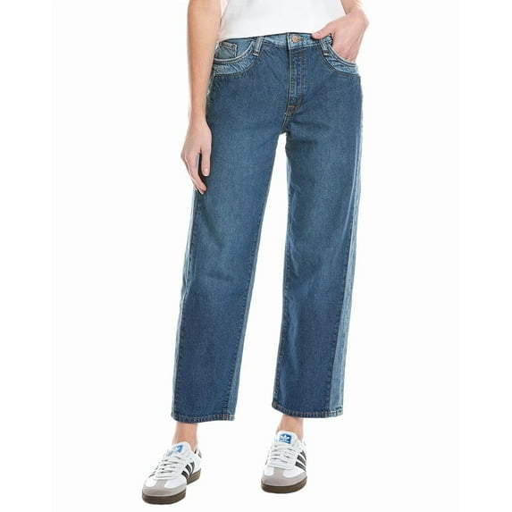 Triarchy womens Birkin Mid-Rise Shadow Indigo Straight Jean, 31, Blue