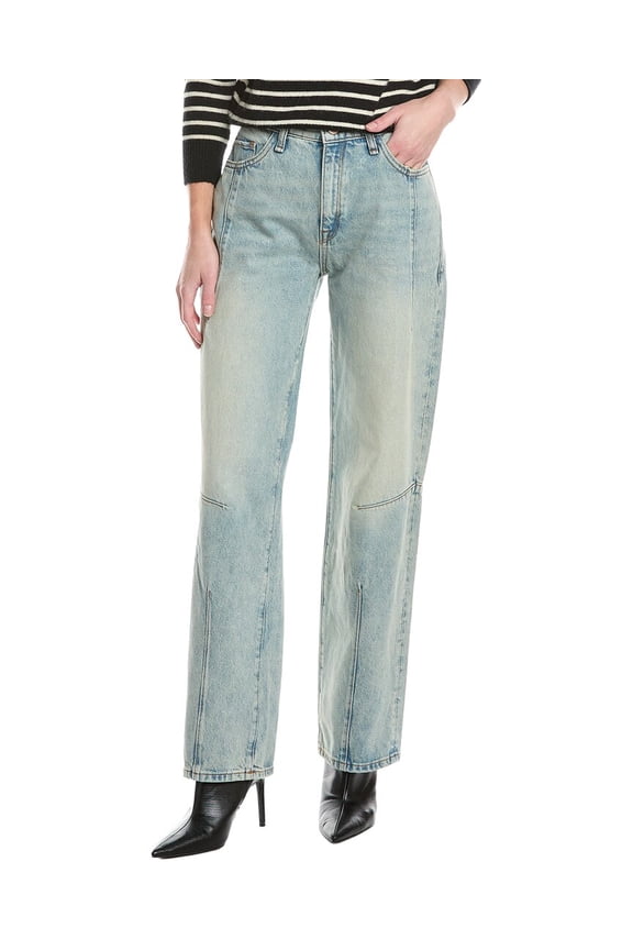womens Goldie Mid-Rise Darted Venice Vintage Indigo Straight Jean, 31,