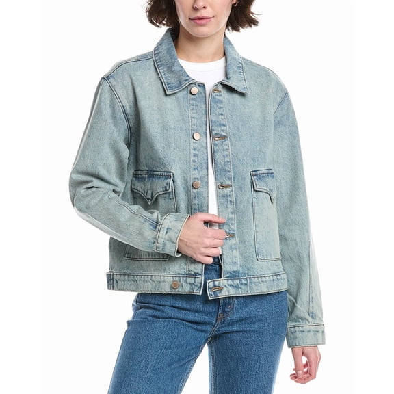 Triarchy womens  Lillian Boxy Western Jacket, m, Blue