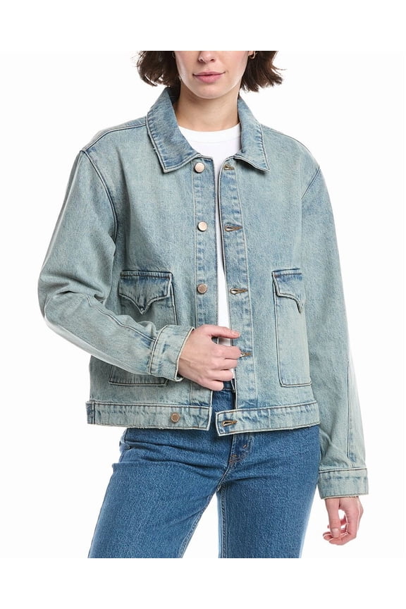 womens Lillian Boxy Western Jacket, s, Blue